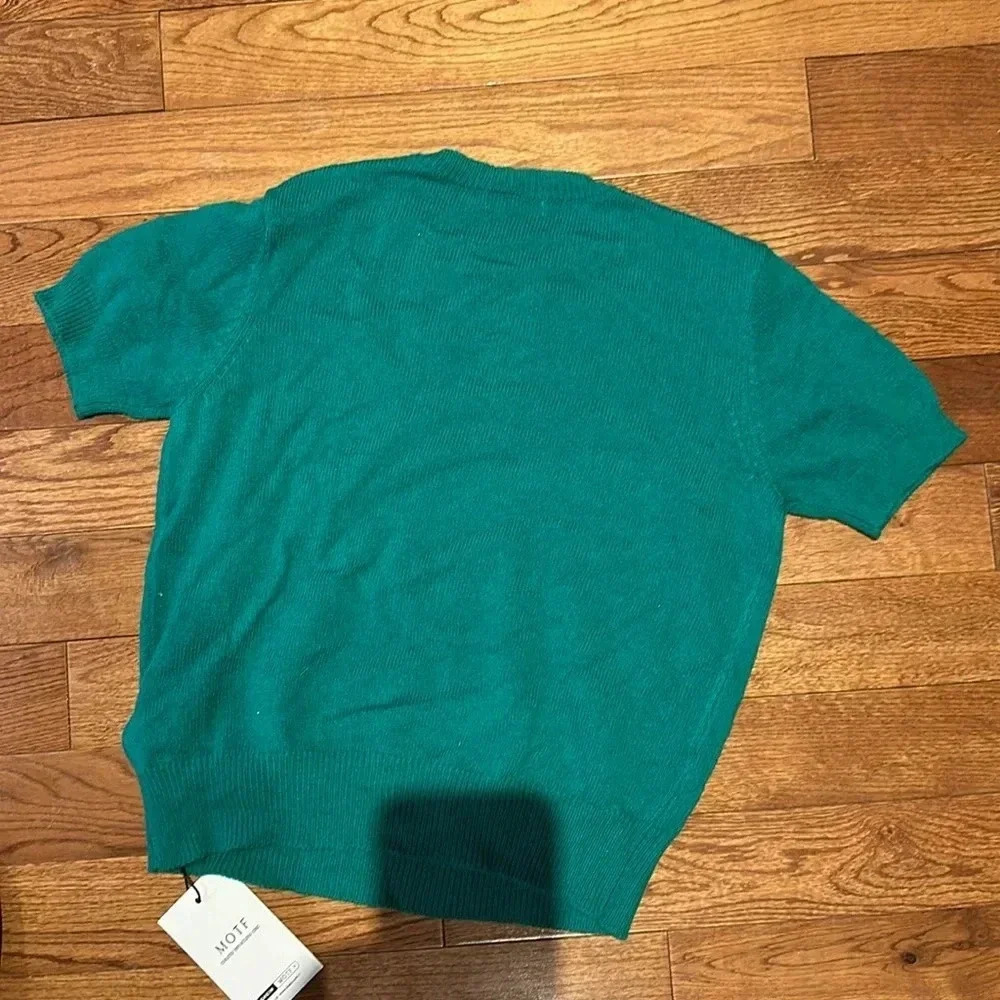 MOTF Luxe Soft Green crew neck Sweater Sz S - Picture 8 of 9